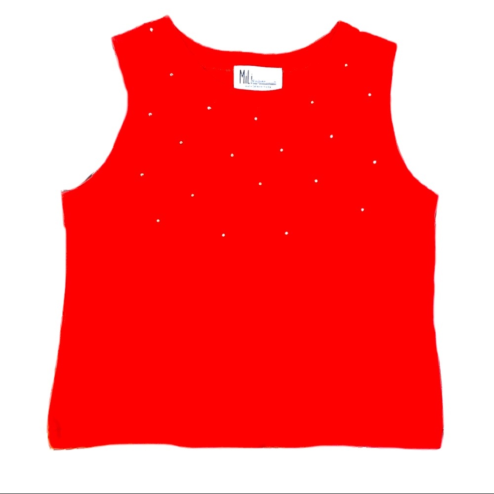 🔴 4/$20 MILI TANK with rhinestone embellishments